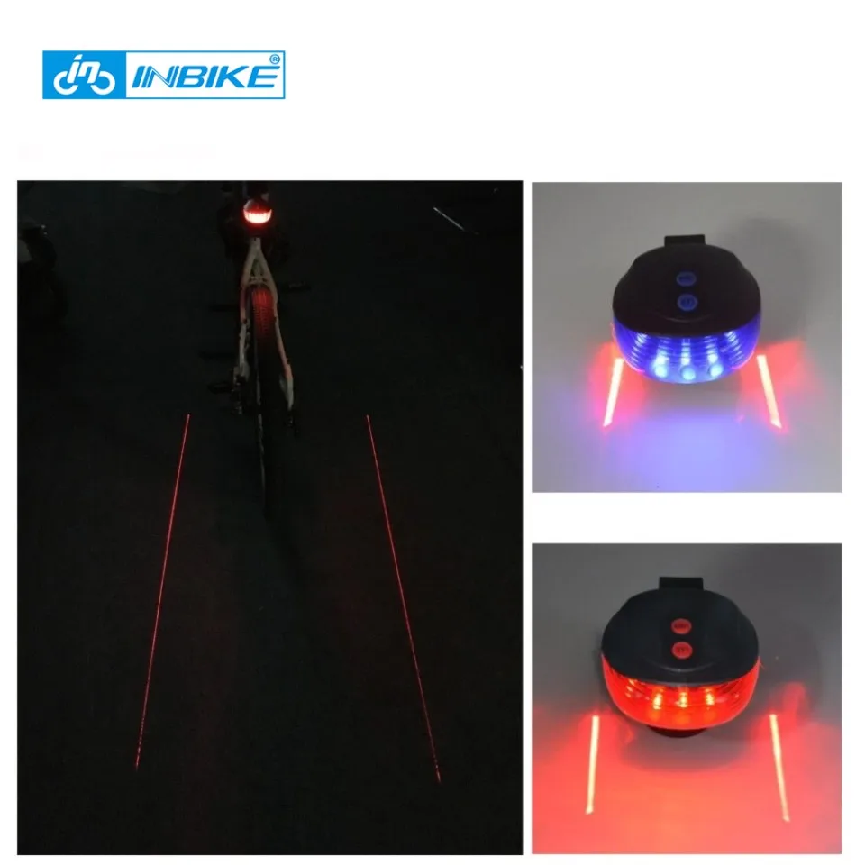 Flash Deal INBIKE Bicycle light Bike Back Rear Tail light LED Laser bicycle Lamp Flashlight Bike Accessories bicycle Lantern For Cycling 9