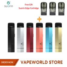 Комплект Suorin Edge Pod с 3 картриджем, 1,5 мл, встроенный аккумулятор, 230 мА/ч, атомайзер для электронных сигарет и Uwell calibren