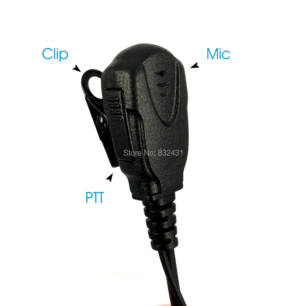 2 Pin D Shape Earpiece Headset Mic for Motorola GP88 7