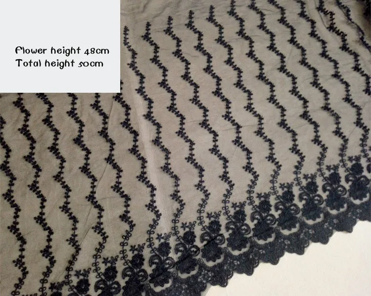 Buulqo белый хлопок вышивка тюль кружево отделка на полметра для DIY украшения дома кружево швейные изделия