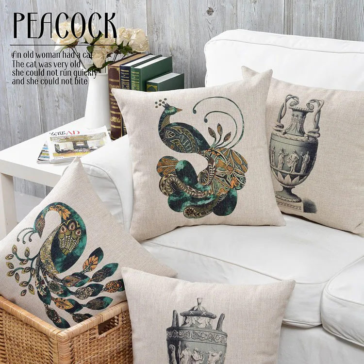 New Classic European Pillowcase Linen Decorative Throw Pillows Luxury