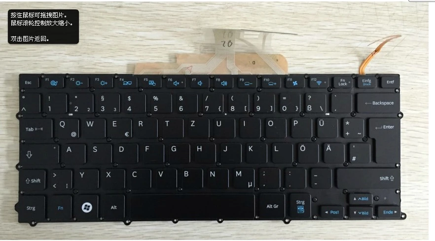 

FOR SAMSUNG NP 900X3C 900X3B 900X3D DE GERMAN backlight backlit laptop computer KEYBOARD BA59-03462c