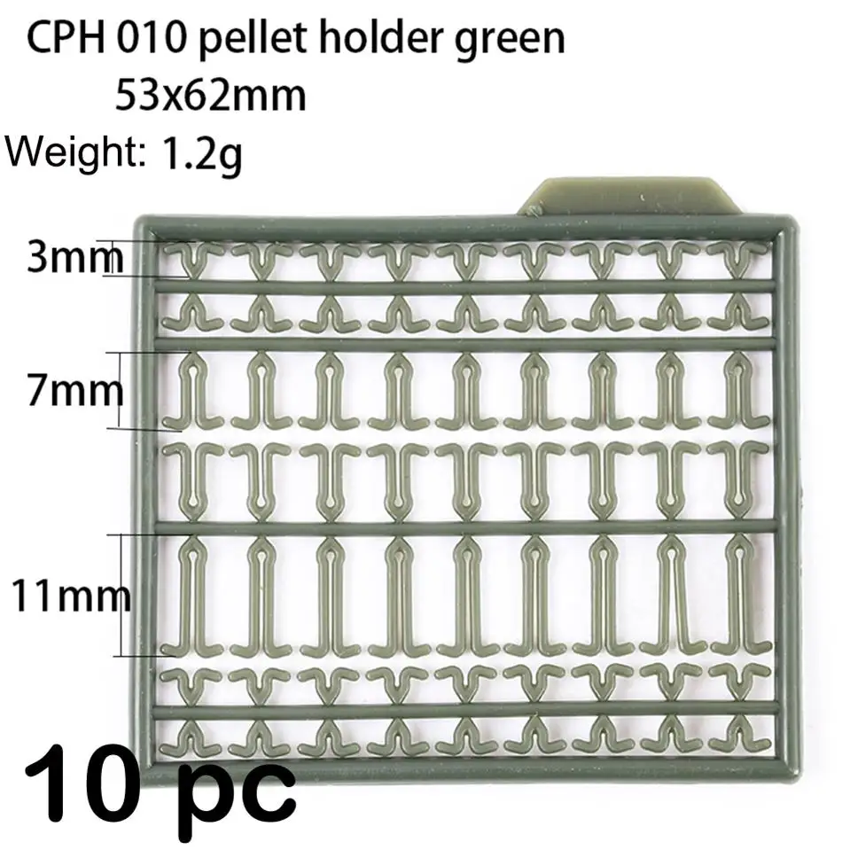 Maximumctach 10 шт. для ловли карпа Boilie стопоры гантели стопоры держатель для кормовых гранул волос Rig приманка удлинитель терминал снасти - Цвет: pellet holder green