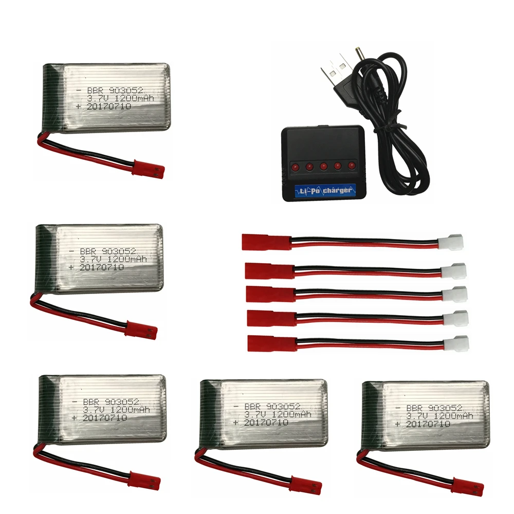 

3.7v 1200mAh battery charger sets For JJRC H11WH H11C HQ898B battery Ultra-high Capacity 3.7V rc drone quadcopter series parts