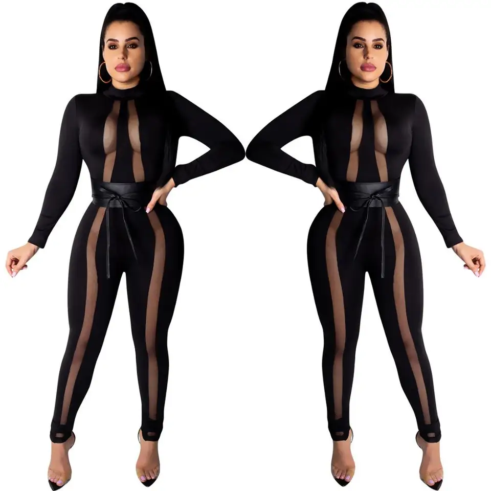 black slim jumpsuit