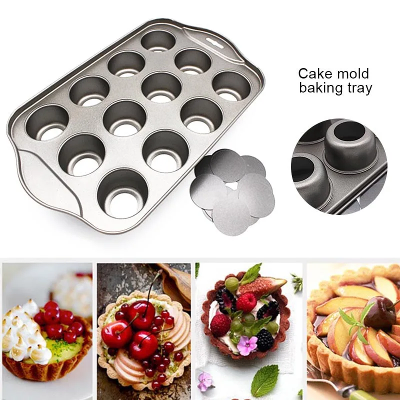 

12 Mini Cake Tray Cheesecake Cup Non Stick Muffin Cupcake Baking Tin Pan DAG-ship