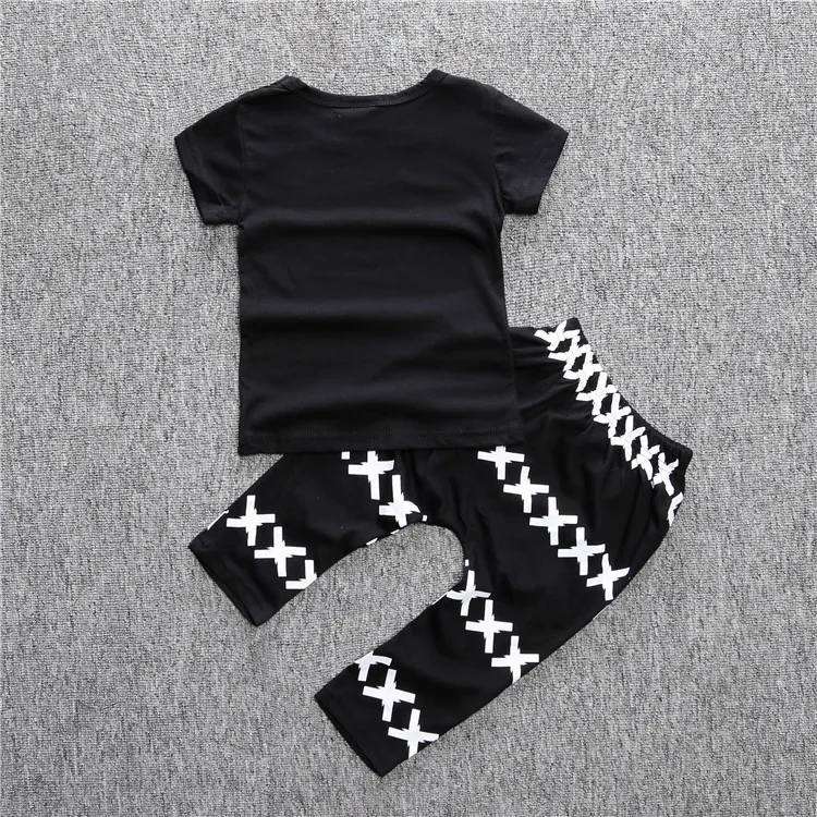 Летняя одежда для маленьких мальчиков, брендовая детская футболка+ штаны, комплекты одежды, спортивные костюмы с рисунком енота, комплекты для новорожденных
