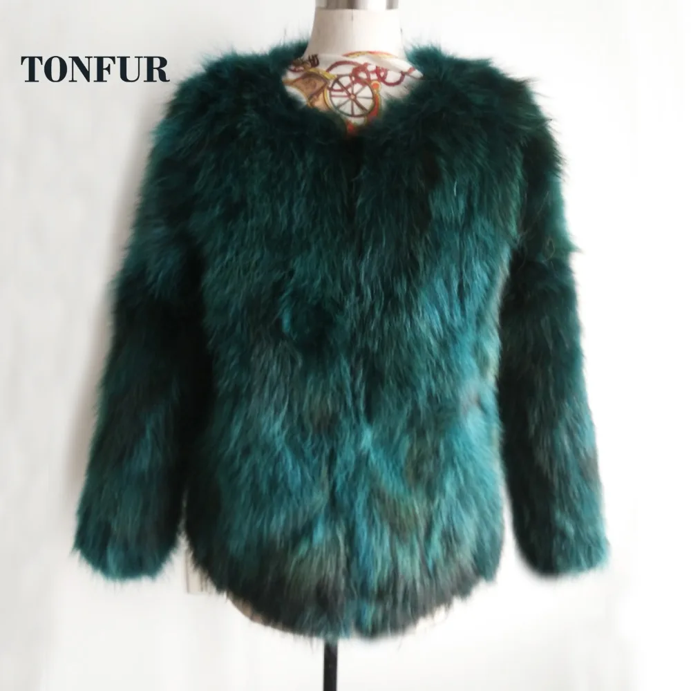 2019 New Fashion Real Natural Raccoon Fur Coat Customize Big Plus Size Multi Color Jacket SR17 | Женская одежда