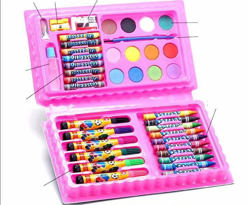 	Drawing Coloring Watercolor Pen Crayon Coloured Pencils Oil paintings Suit Stationery Set Children's art supplies