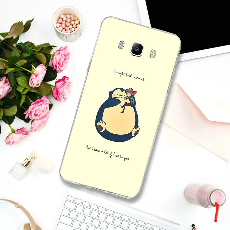 Для samsung S2 S3 S4 S5 Mini S6 S7 Edge S8 S9 S10 Plus Lite Note 5 8 9 тонкий мягкий ТПУ чехол для телефона Snorlax Pokemons