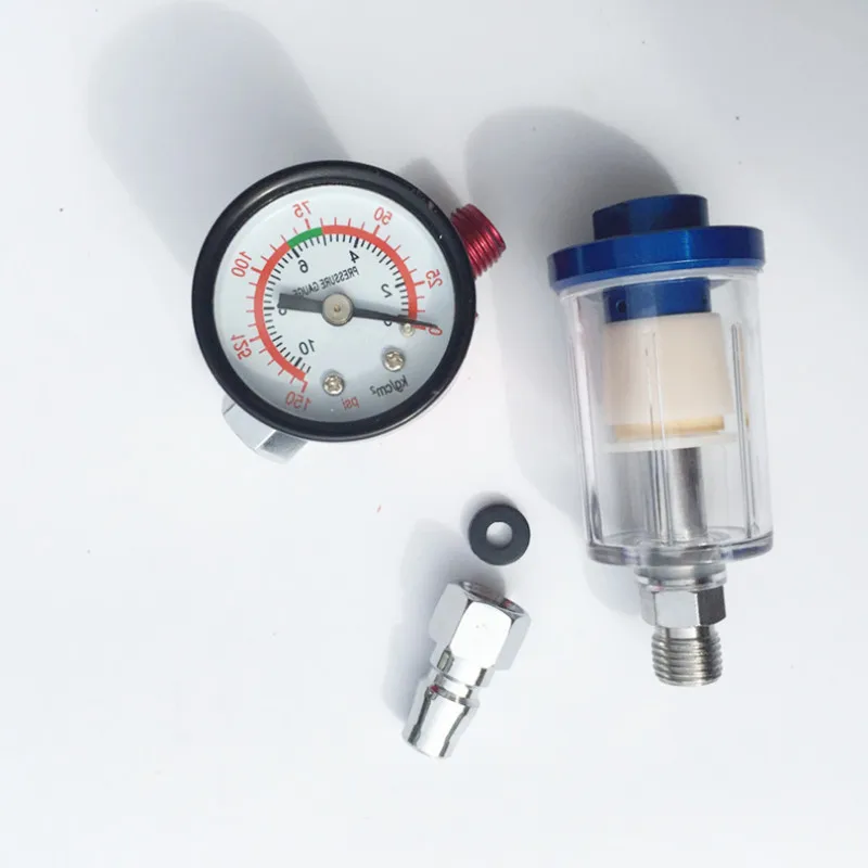 Air Pressure Regulator, Aluminum Alloy Adjustable Spray Gun Pneumatic Tool, Air Compressor Filter Regulator Combination, Water And Oil
