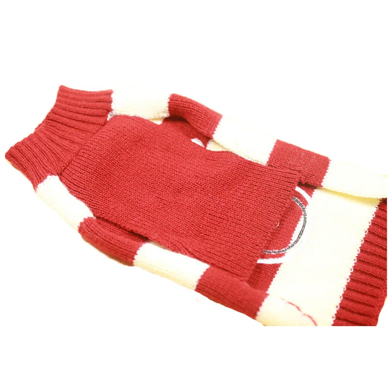 5 Размеры вязаная одежда для собак Зима теплая собака свитер Рождество Санта Клаус/олень костюм Джемпер со щенком пальто 10
