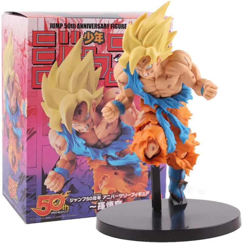Dragon Ball Z Anime Figure Son Goku JUMP 50th Anniversary 19cm PVC Kakarotto Action Collectible Model Toys | Игрушки и хобби