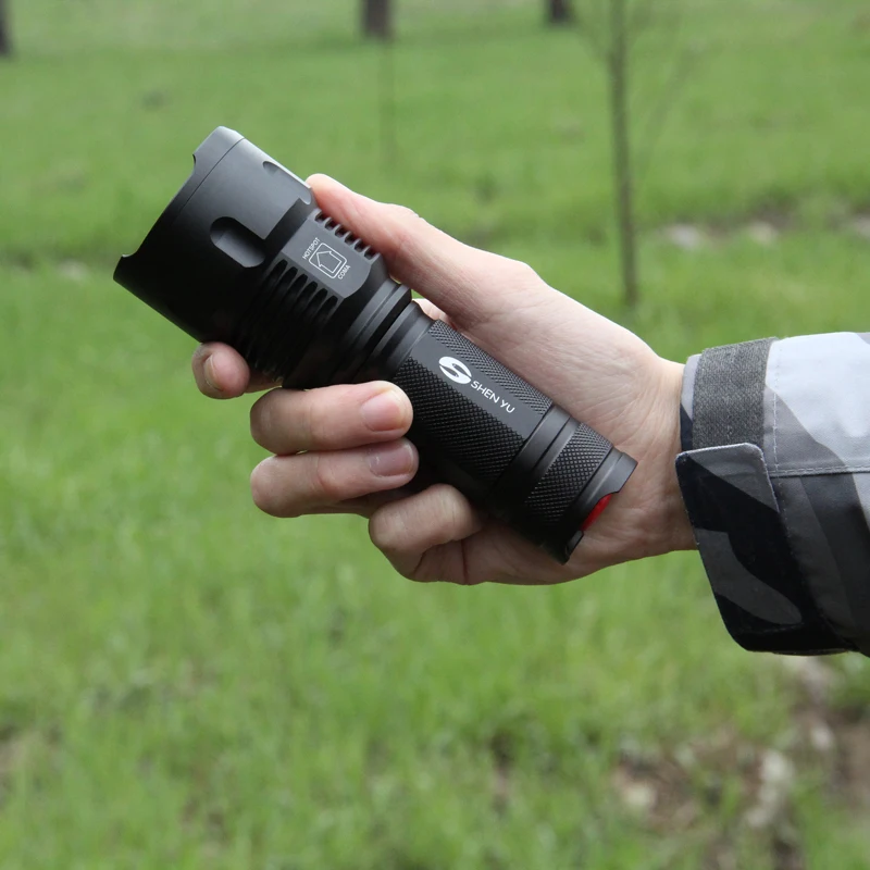 SHENYU Powerful Tactical LED Flashlight CREE XML-T6 Zoomable Waterproof Torch for 26650 Rechargeable or AA Battery