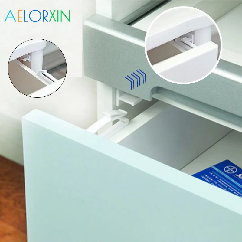 

4Pcs/Lot Drawer Lock Invisible Cabinet Lock Baby Safety Latches Baby Security Protection From Children Drawer Safety Lock Child