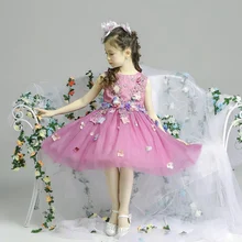 Платья с цветочным рисунком для девочек платье для малышей от 3 до 14 лет платье принцессы для маленьких девочек детское платье подружки невесты для свадьбы