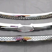 Для Ford Explorer 2011 2012 2013 3 шт. Передняя Центральная решетка крышки отделка автомобиля внешние аксессуары для автомобиля Стайлинг