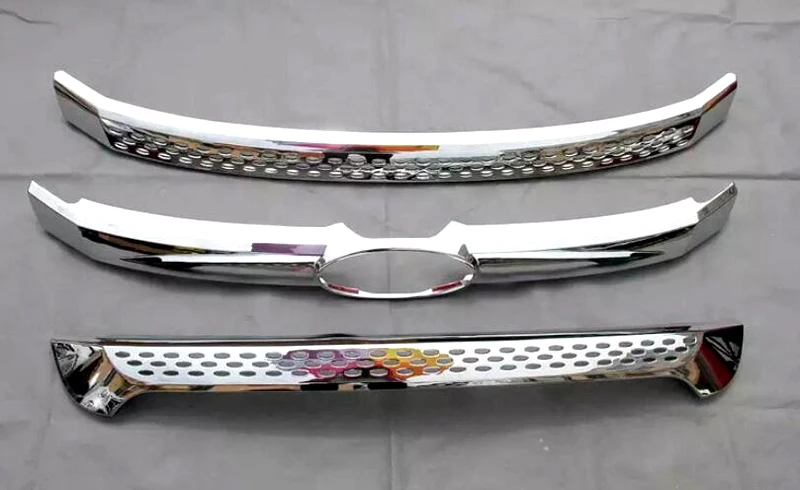 

For Ford Explorer 2011 2012 2013 2014 3pcs Front Center Grille Cover trim Car Exterior Accessories car styling