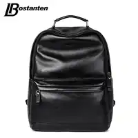 BOSTANTEN New Male Backpack Large Travel Backpack For Teenagers Cow Genuine Leather Backpack Men Leisure Bag Men Laptop Backpack