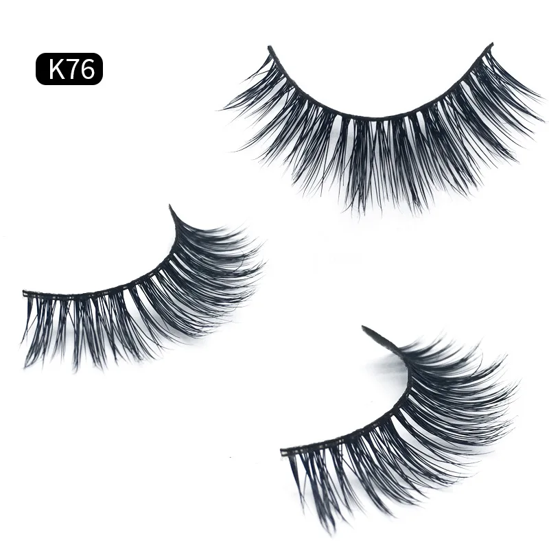 Mangodot Eyelash 3D Mink Lashes Luxury Hand Made Mink Eyelashes Thick Volume Upper Lashes Cruelty Free Mink False Eyelashes - Длина: K76