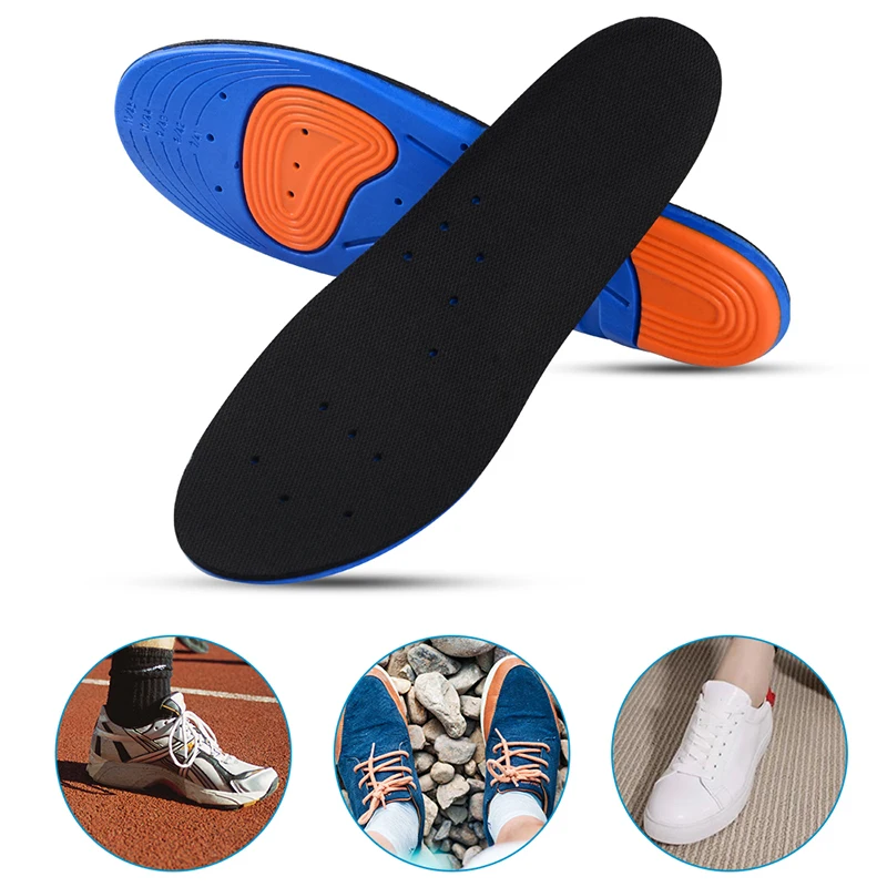 Pu Sports Insoles Pads Sole For Shoes Silicone Gel Cushion Breathable Running Men Women Shoe Inserts Heel Spur Shoe-insoles