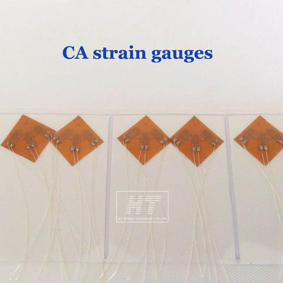 

5CA with lead wire strain gauges sensor for analysis stress measurement or priting electronic board