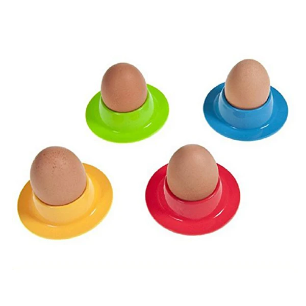 Набор из 4 силиконовых чашек для яиц цвета работает Кухня Силиконовые баклажаны случайный цвет