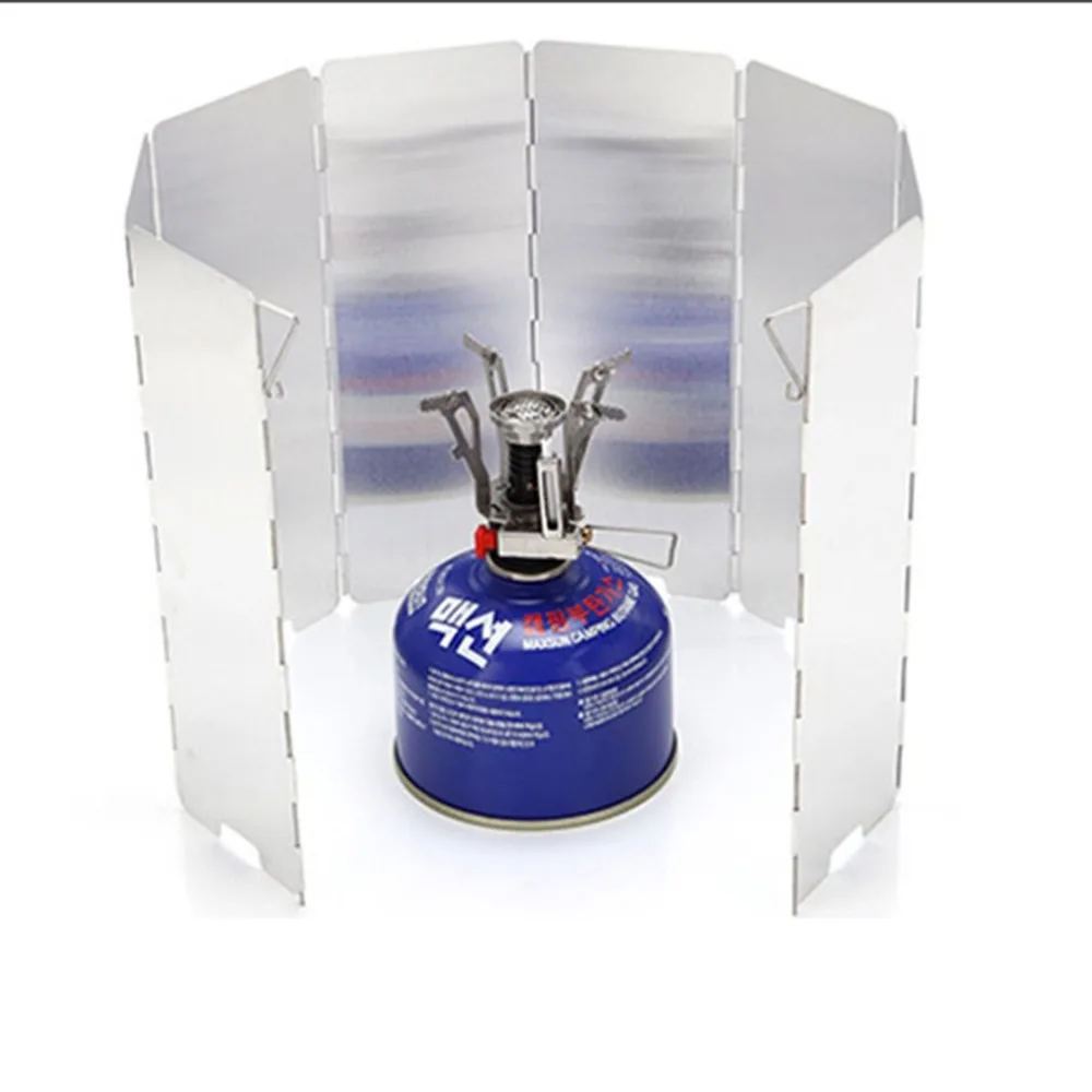 8 9 Plates Portable Outdoor Camping Wind Shield Screen for Furnace