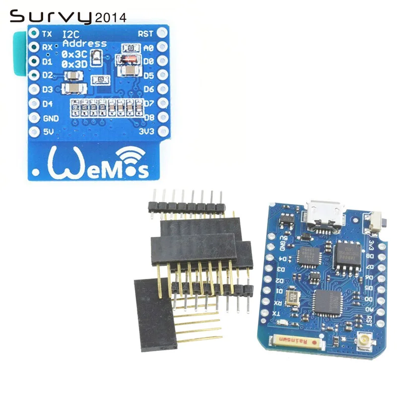 

For WeMos D1 Mini Pro NodeMcu ESP8266 ESP-8266EX CP2104 3.3V Ceramic Antenna USB To UART IC WIFI IOT Development Board