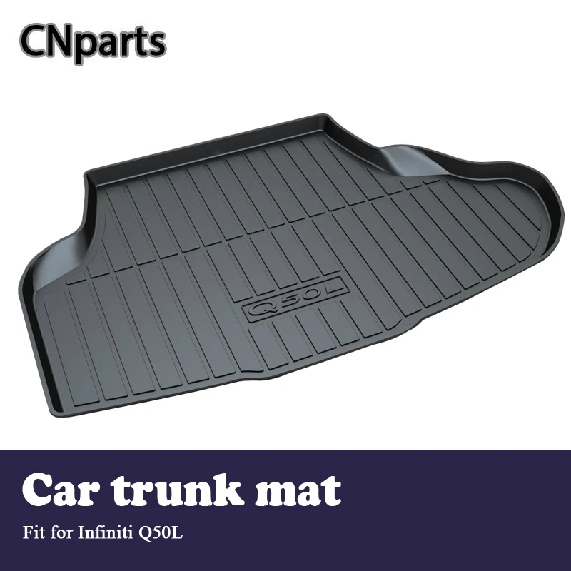 

CNparts 1Set Car Cargo Liner rear trunk mat For Infiniti Q50L Car-styling Boot Tray Waterproof carpet Anti-slip mat Accessories