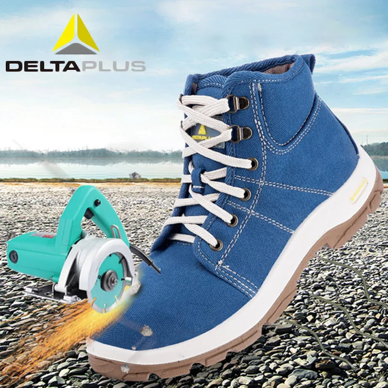 Deltaplus/301226 ботинки для безопасной обуви дышащая парусиновая рабочая обувь со стальным носком Нескользящие антистатические мужские зимние повседневные ботинки