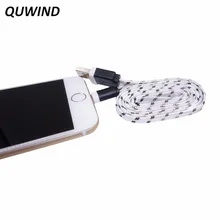 QUWIND 1 м 3 фута 3 м 9 футов цветной нейлоновый Плетеный 8-контактный кабель для передачи данных и синхронизации зарядный кабель для iPhone 6 6S 7 8 Plus X iPad
