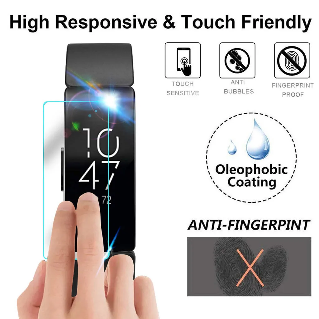 

Safety Hardness Protective Dirtproof Explosin-proof 3/5PCS Explosion-proof Pet Screen Protector Film For Fitbit Inspire HR Watch