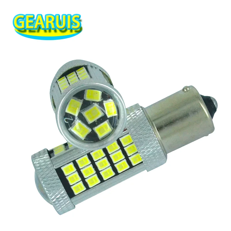 10X 1156 BA15S 1157 BAY15D 7440 7443 300MA Spot 66 SMD 2835 светодиодные линзы красный желтый белый