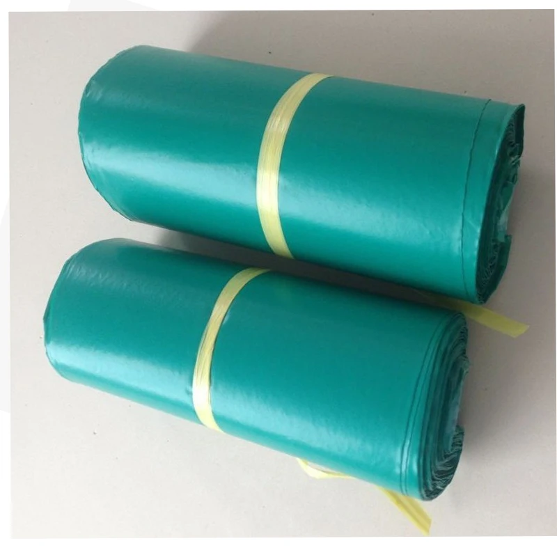 10pcs/Lot 28X42Cm Green Color Poly Self-Adhesive Mailing Bags Plastic Courier Poly Mail Plastic Bags Express Mail Bag