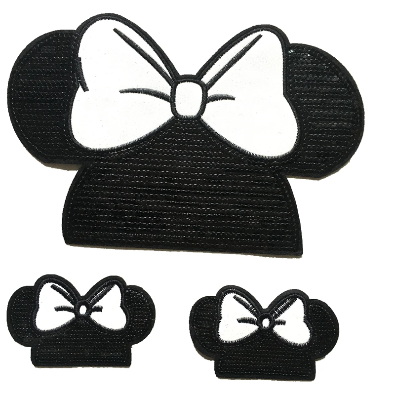 

1 set Sequined Bow Mouse Sew on Patches for Clothing Bags Sequins Embroidery Appliques Patch Sewing DIY Decoration
