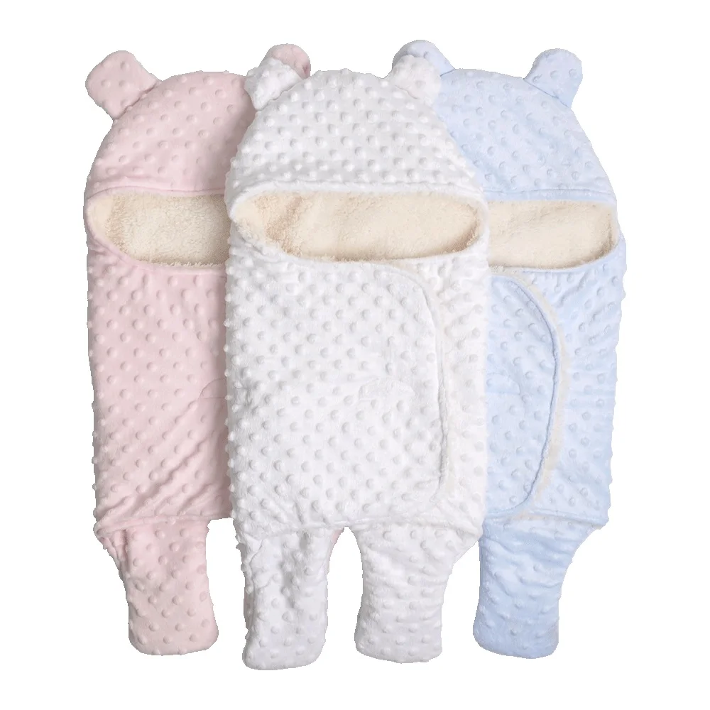 

Baby SleepSack Winter Warm Newborn Baby Sleeping Bag for Stroller Soft Cotton Swaddle Blanket Fleece Bedding Accessories