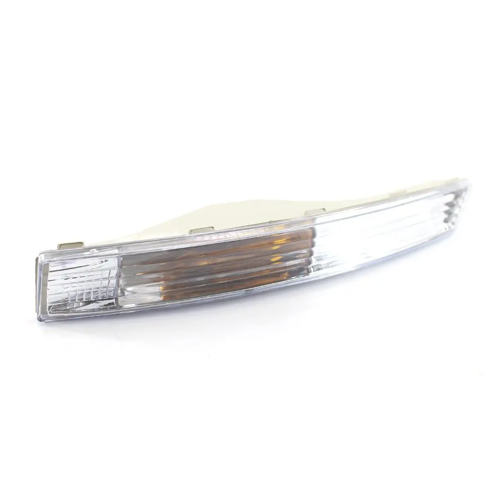 White Left Side Bumper Side Marker Front Turn Signals Light Lamps for