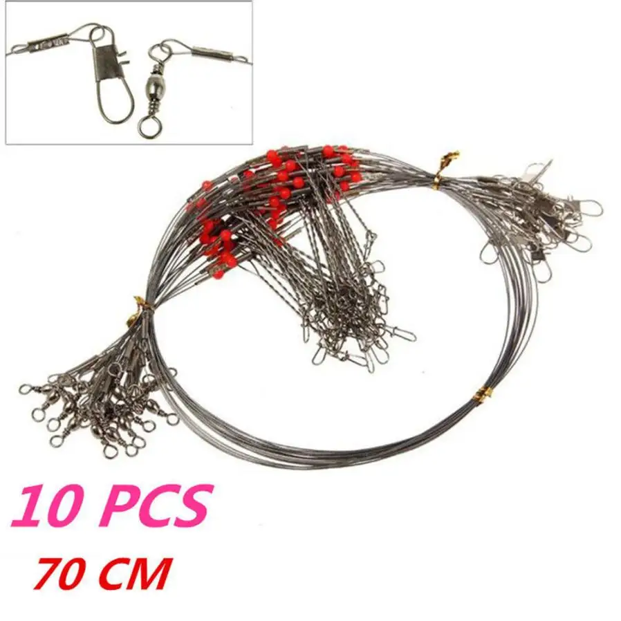 

ISHOWTIENDA Fishing Wire Leader Trace With Snap & Swivel Fish Tackle 3 Drop Arms hamecon carpe hooks #25