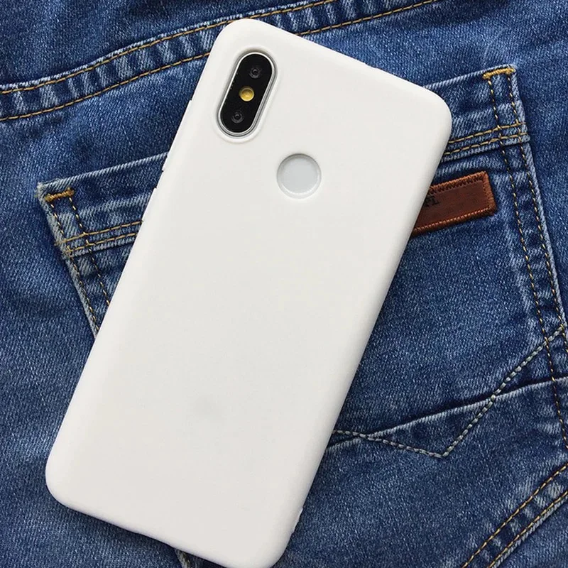 Белый чехол для Xiaomi Mi8 мягкая задняя крышка Mi 8 полностью матовые защитные