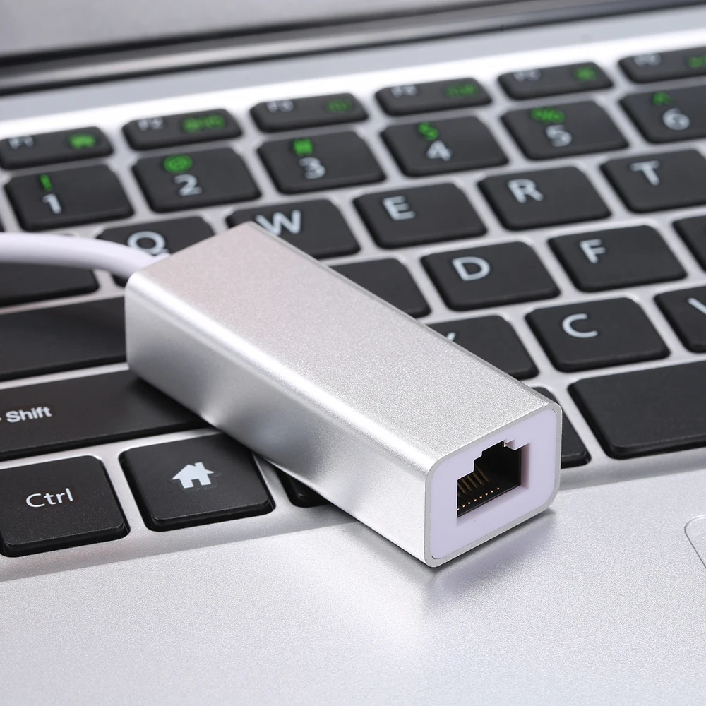 Сетевой адаптер USB2.0 внешняя сетевая карта до 10/100/1000 Мбит/с RJ45 Ethernet адаптер совместим с ноутбуком и настольным компьютером