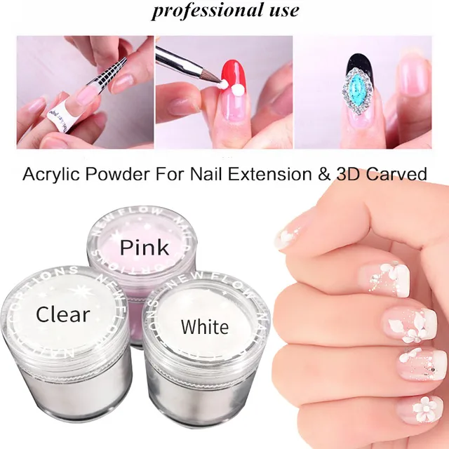 1 Bottle Acrylic Polymer Powder Dust For Builder Manicure 1 Bottle Acrylic Polymer Powder Dust For Builder Manicure Building Extension False French Style Nail