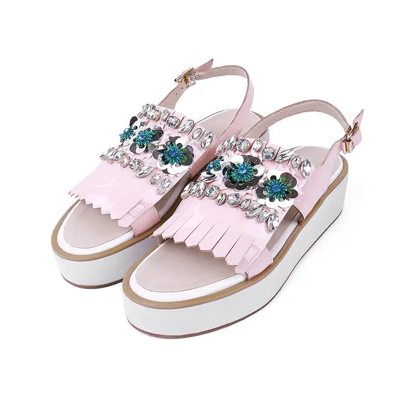 Sandalias rosado Tamaño 2019 Venta 34 Ocio Caliente Mujer Popular De Cuero Doratasia 39 Marca Genuino Verde Zapatos Correa Nueva AwUUCO6xq