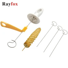 Ручные спиральные приспособления для резки картофеля Слайсеры вращать башню картофеля делая спиральный нож картофеля кухонные принадлежности гаджеты