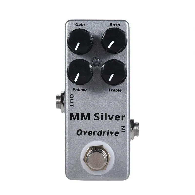 MOSKY MM Silver Electric Guitar Overdrive Effect Pedal Full Metal Shell True Bypass