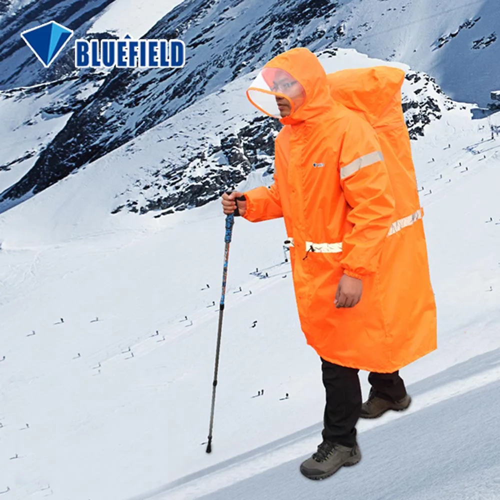 

Outdoor Raincoat BlueField Backpack Cover One-piece Raincoat Poncho Rain Cape Outdoor Hiking Camping Unisex Rain gear
