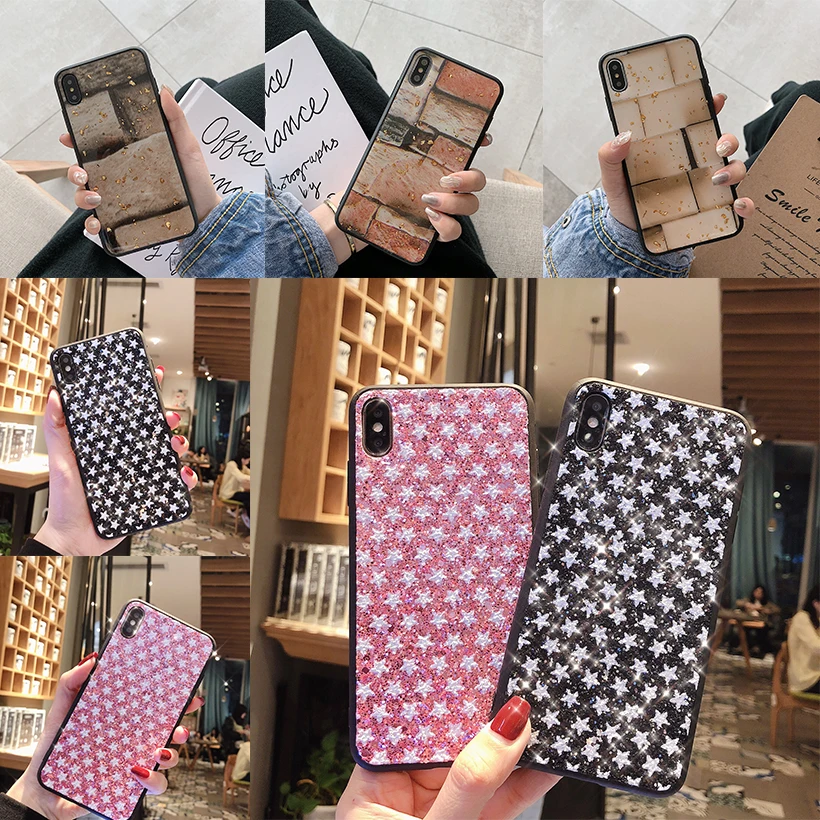 Luxury Bling Star Case For iphone 6 6S Plus X XS Max XR 7 8 5 5S SE Cover Protective Fashion Housing |