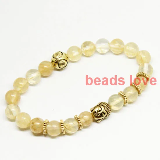 2016 جديد تصميم اليدوية 8 ملليمتر الطبيعية سيترين الكوارتز حجر الخرز Macth الذهب لهجة بوذا أساور (W03402) 2016 جديد تصميم اليدوية 8 ملليمتر الطبيعية سيترين الكوارتز حجر الخرز Macth الذهب لهجة بوذا أساور (W03402)