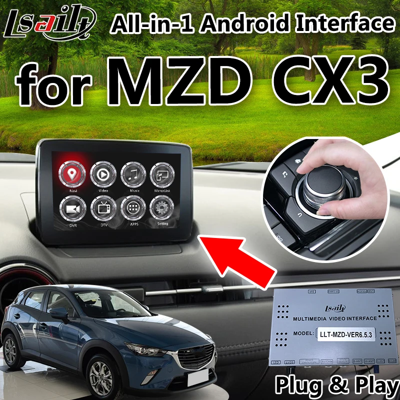 Android 7,1 навигационный интерфейс для Mazda CX-3-19 поддержка Яндекса, carplay, android авто, waze by Lsailt