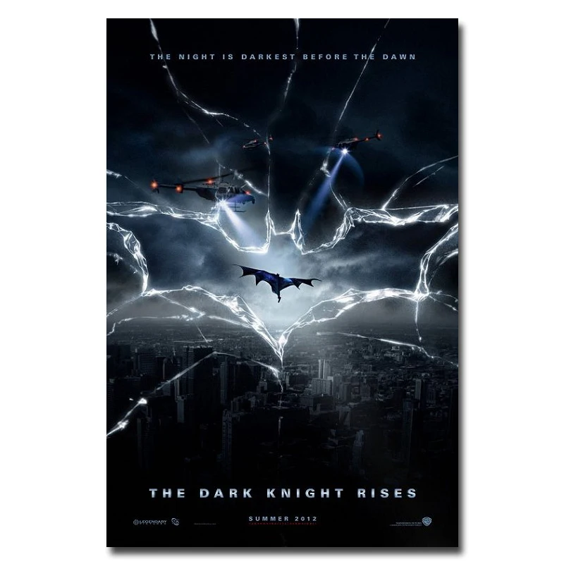 Batman The Dark Knight DC Superhero Movie Silk Poster Trippy Art Print Joker